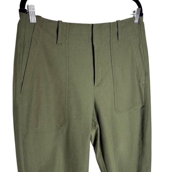 Athleta Skyline High Rise Barrel Leg Pant Aspen Olive-sz 14 Petite - Picture 5 of 12